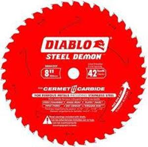 DESCRIPTION: (2) CIRCULAR SAW BLADES BRAND/MODEL: DIABLO INFORMATION: RED SIZE: 8" / 42 TEETH RETAIL$: $200.00 EA QTY: 2