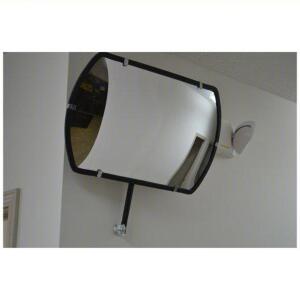 DESCRIPTION: (1) CONVEX SECURITY MIRROR BRAND/MODEL: FRED SILVER #797ZT0 INFORMATION: RECTANGULAR, ACRYLIC SIZE: 24 IN X 15 IN, HARDBOARD, 2 TELESCOPI