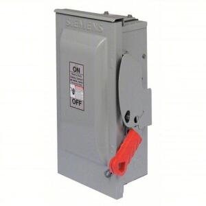 DESCRIPTION: (1) HEAVY DUTY SAFETY SWITCH BRAND/MODEL: SIEMENS #HF321NR SIZE: 3 PHASE, 30 AMP, 240 V RETAIL$: $496.98 EA QTY: 1