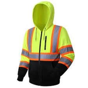 DESCRIPTION: (1) SAFETY SWEATSHIRT BRAND/MODEL: VISIBILITY ENHANCED APPAREL INFORMATION: HI VIZ SIZE: LARGE RETAIL$: $64.98 EA QTY: 1