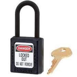 DESCRIPTION: (2) PACKS OF (6) LOCKOUT LOCKS BRAND/MODEL: MASTER #406KABLK20KS INFORMATION: BLACK RETAIL$: $45.87 EA QTY: 2