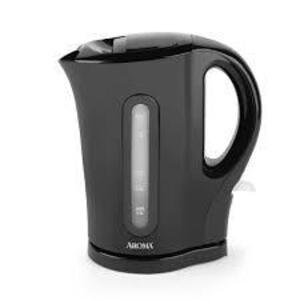 DESCRIPTION: (1) ELECTRTIC KETTLE BRAND/MODEL: AROMA INFORMATION: BLACK SIZE: 1.7 L RETAIL$: $15.99 EA QTY: 1