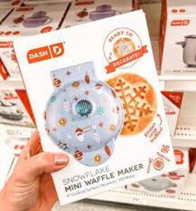 DESCRIPTION: (2) MINI WAFFLE MAKER BRAND/MODEL: DASH D INFORMATION: SNOWFLAKE AND EASTER EGG RETAIL$: $10.00 EA QTY: 2