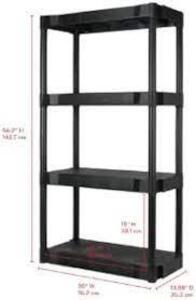 DESCRIPTION: (1) 4 SHELF UNIT BRAND/MODEL: HYPERTOUGH INFORMATION: BLACK SIZE: 21X14X47 RETAIL$: $26.78 EA QTY: 1