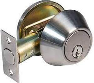 DESCRIPTION: (1) SINGLE DEADBOLT LOCK BRAND/MODEL: TUFF BROS RETAIL$: $18.93 EA QTY: 1