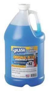 DESCRIPTION: (1) WINDSHIELD WASHER FLUIDBRAND/MODEL: SPLASH ORIGINAL BLUESIZE: 1 GALLONRETAIL$: $10.00 EAQTY: 1