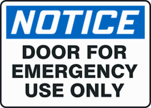 DESCRIPTION: (1) EMERGENCY SIGN BRAND/MODEL: BRADY RETAIL$: $10.26 EA QTY: 1