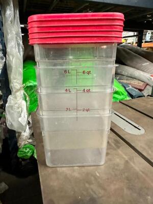 (4)- FOOD STORAGE CONTAINERS W/ LIDS