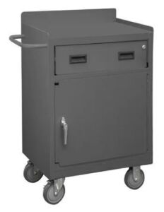 DESCRIPTION: (1) ROLLING WORK STATION WITH DRAWER AND CABINET BRAND/MODEL: DURHAM INFORMATION: GRAY STEEL, ONLY ONE DRAWER SIZE: 31" X 18" X 36" RETAI