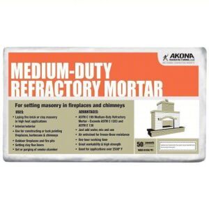 DESCRIPTION: (1) REFRACTORY MORTAR BRAND/MODEL: AKONA #453T08 SIZE: 50 LB RETAIL$: $70.00 EA QTY: 1