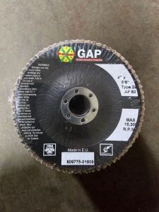 DESCRIPTION: (2) PACKS OF (10) PREMIUM FLAP WHEELBRAND/MODEL: GLOBAL ABRASIVESINFORMATION: AF 80, TYPE 29SIZE: 4" X 5/8"QTY: 2