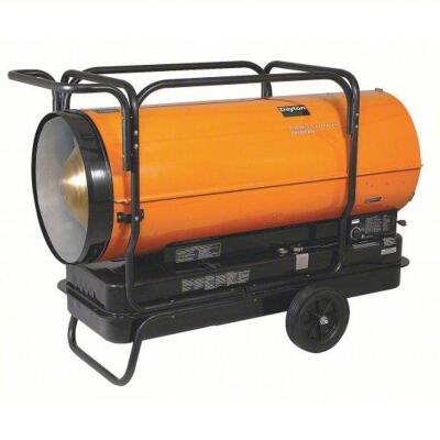 DESCRIPTION: (1) PORTABLE OIL AND KEROSENE TORPEDO HEATER BRAND/MODEL: DAYTON #4XA50 INFORMATION: ORANGE, WHEELS SIZE: 13500 SQ FT RETAIL$: $3192.93 E