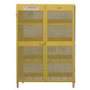 DESCRIPTION: (1) FLAMMABLE STORAGE CONTAINER BRAND/MODEL: JAMCO INFORMATION: YELLOW SIZE: 38" D X 49" W X 71" H RETAIL$: $3599.99 EA QTY: 1