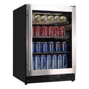 DESCRIPTION: (1) WINE COOLER, BOTTLE FRIDGE BRAND/MODEL: VISSANI #HVBC58ST INFORMATION: GLASS FRONT SIZE: 23.4", 5.1 CU FT RETAIL$: $449.00 EA QTY: 1