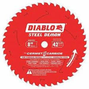 DESCRIPTION: (3) CIRCULAR SAW BLADES BRAND/MODEL: DIABLO INFORMATION: RED SIZE: 8" / 42 TEETH RETAIL$: $200.00 EA QTY: 3