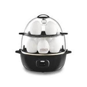 DESCRIPTION: (1) DELUXE EXPRESS EGG COOKER BRAND/MODEL: DASH D INFORMATION: MAKES 12 EGGS RETAIL$: $29.99 EA QTY: 1