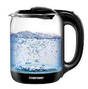 DESCRIPTION: (1) ELECTRIC KETTLE BRAND/MODEL: CHEFMAN INFORMATION: GLASS SIZE: 1.7 LITER RETAIL$: $40.00 EA QTY: 1