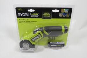 DESCRIPTION: (1) POWER CUTTER KIT BRAND/MODEL: RYOBI INFORMATION: GREEN RETAIL$: $39.99 EA QTY: 1