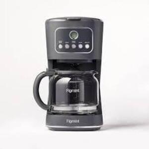 DESCRIPTION: (1) PROGRAMMABLE COFFEE MAKER BRAND/MODEL: FIGMINT INFORMATION: BLACK SIZE: 12 CUP RETAIL$: $35.00 EA QTY: 1