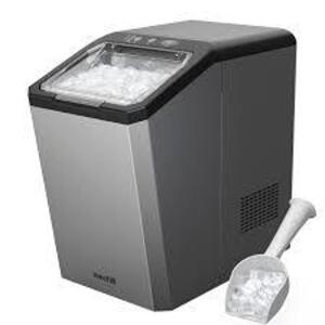 DESCRIPTION: (1) COUNTERTOP ICE MAKER FOR SOFT NUGGET ICE AND HOME BRAND/MODEL: IONCHILL INFORMATION: DARK GRAY STAINLESS SIZE: SPACE SAVING RETAIL$: