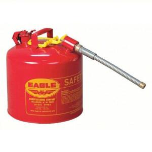 DESCRIPTION: (1) SAFETY GAS CAN BRAND/MODEL: EAGLE #20GY45 INFORMATION: RED SIZE: 5 GAL CAPACITY RETAIL$: $141.42 EA QTY: 1