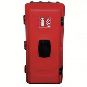 DESCRIPTION: (1) FIRE EXTINGUISHER CABINET BRAND/MODEL: JONESCO #6ATL6 INFORMATION: RED PLASTIC SIZE: FOR 10 LB TANK RETAIL$: $150.84 EA QTY: 1