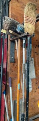 ASSORTED BROOMS AS SHOWN