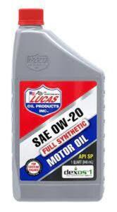 DESCRIPTION: (6) MOTOR OIL BRAND/MODEL: LUCAS INFORMATION: 0W-20 SIZE: 1 QT RETAIL$: $11.87 EA QTY: 6