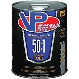 DESCRIPTION: (1) PRE-MIXED GAS AND OIL BRAND/MODEL: VP SMALL ENGINE FUELS INFORMATION: 50:1 SIZE: 5 GALLON RETAIL$: $168.04 EA QTY: 1