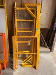 72" ROLLING SCAFFOLD W/ (2) UPRIGHTS, (2) CROSS BEAMS, AND (1) WALK BOARD