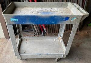 TWO TIER GREY UTILITY CART