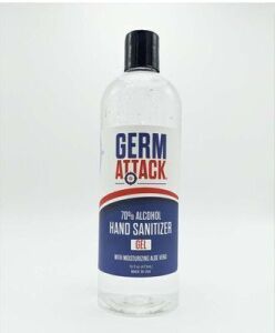 DESCRIPTION: (6) ALCOHOL HAND SANITIZER BRAND/MODEL: GERM ATTACK SIZE: 16 OZ RETAIL$: $8.25 EA QTY: 6