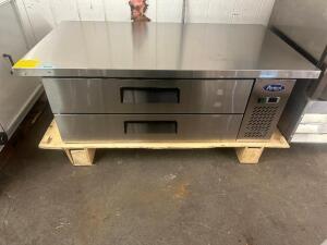 ATOSA 60" TWO DRAWER REFRIGERATED CHEFS BASE, ( NEW, UN-USED)