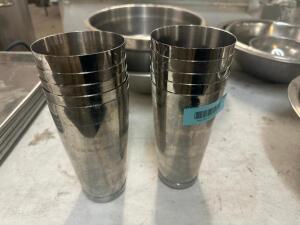 (8) 16 OZ STAINLESS MIXERS