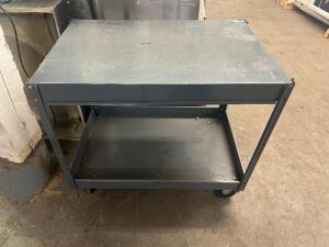 TWO TIER METAL UTILITY CART