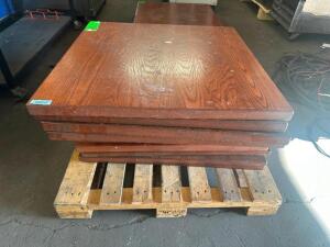 (10) 36" X 36" HARDWOOD TABLE TOPS