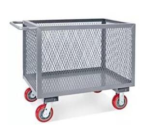 DESCRIPTION: (1) MESH WALLED UTILITY CART BRAND/MODEL: DURHAM INFORMATION: GRAY, STEEL SIZE: 36" X 24" X 29" RETAIL$: $665.00 EA QTY: 1