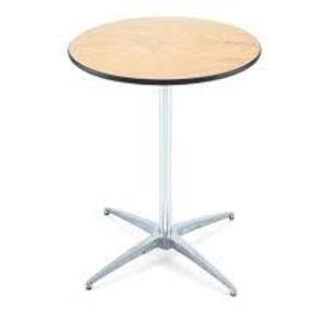 DESCRIPTION: (2) COCKTAIL TABLES BRAND/MODEL: ATLAS INFORMATION: PLYWOOD SIZE: 24" ROUND RETAIL$: $128.49 EA QTY: 2