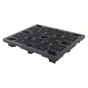 DESCRIPTION: (1) PLASTIC SHIPPING PALLET BRAND/MODEL: ORBIS #45VY63 INFORMATION: BLACK SIZE: 48 IN LG, 40 IN WD, 5 3/4 IN HT, 15,000 LB STATIC LOAD CA