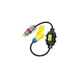 DESCRIPTION: (3) GFCI INLINE CORD BRAND/MODEL: ERICSON #XG2-12-2W-15 INFORMATION: BLACK AND YELLOW SIZE: 2' RETAIL$: $154.99 EA QTY: 3