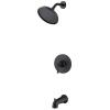 GLACIER BAY SINGLE-HANDLE 1-SPRAY TUB AND SHOWER FAUCET IN MATTE BLACK