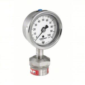 DESCRIPTION: (1) PRESSURE GAUGE BRAND/MODEL: ASHCROFT #787N35 INFORMATION: STAINLESS STEEL SIZE: 0 TO 200 PSI, 1009, 2 1/2 IN DIAL, 1/4 IN MNPT, BOTTO