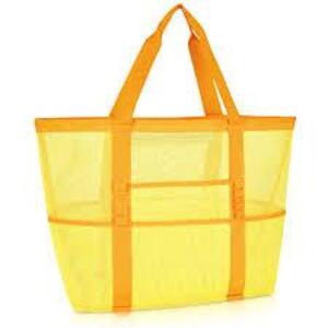 DESCRIPTION: (1) LARGE MESH BEACH TOTE BRAND/MODEL: BALEINE INFORMATION: YELLOW RETAIL$: $16.00 EA QTY: 1