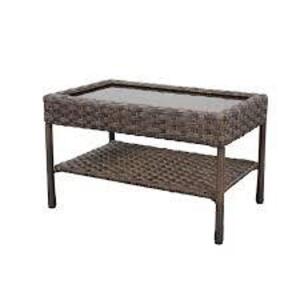 DESCRIPTION: (1) WOVEN COFFEE TABLE BRAND/MODEL: STYLEWELL INFORMATION: BROWN SIZE: 32" RETAIL$: $74.00 EA QTY: 1