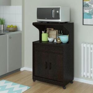 AMERIWOOD HOME MICROWAVE CABINET WITH SHELVES