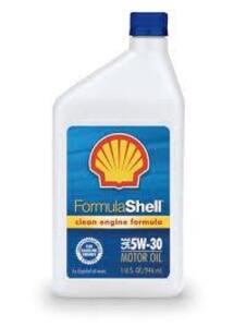 DESCRIPTION: (6) ENGINE OIL BRAND/MODEL: FORMULA SHELL SIZE: 5W-20 1 QT RETAIL$: $8.00 EA QTY: 6