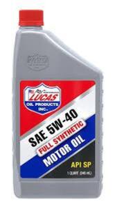 DESCRIPTION: (6) MOTOR OIL BRAND/MODEL: LUCAS INFORMATION: 5W-40 SIZE: 1 QT RETAIL$: $10.49 EA QTY: 6