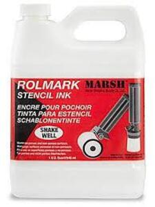 DESCRIPTION: (4) STENCIL INK BRAND/MODEL: ROLMARK BY MARSH INFORMATION: WHITE SIZE: 1 QT RETAIL$: $30.00 EA QTY: 4