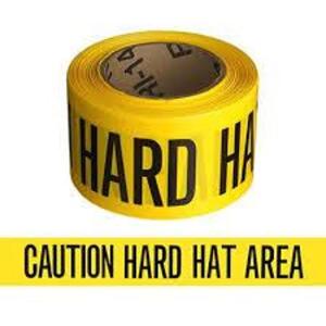 DESCRIPTION: (1) ROLL OF CAUTION HARD HAT AREA TAPE SIZE: 3X60 RETAIL$: $21.00 EA QTY: 1