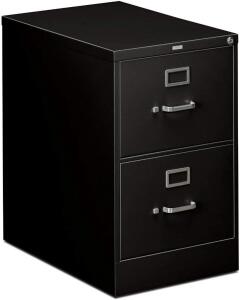 HON 310 SERIES VERTICAL FILE CABINET LEGAL WIDTH, 2 DRAWERS, BLACK